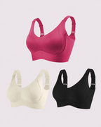 Wireless Lift Wide-Strap Seamless Support Bra
