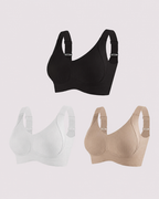 Wireless Lift Wide-Strap Seamless Support Bra