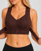 Front Closure Cross Back Wireless Posture Seamless Support Bra
