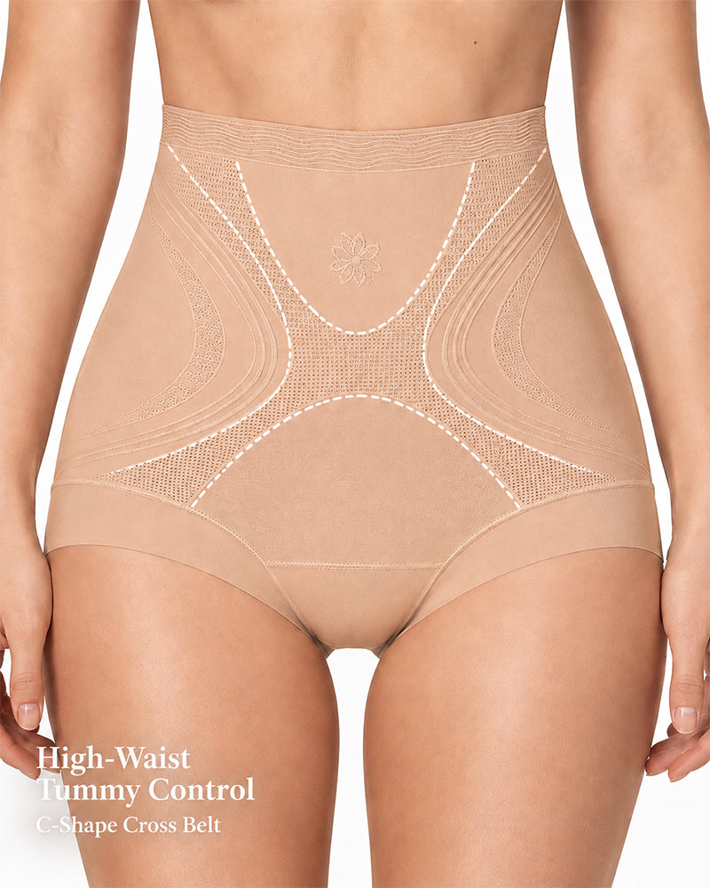 Ice Silk High Waist Tummy Control Shaping Panties Main image