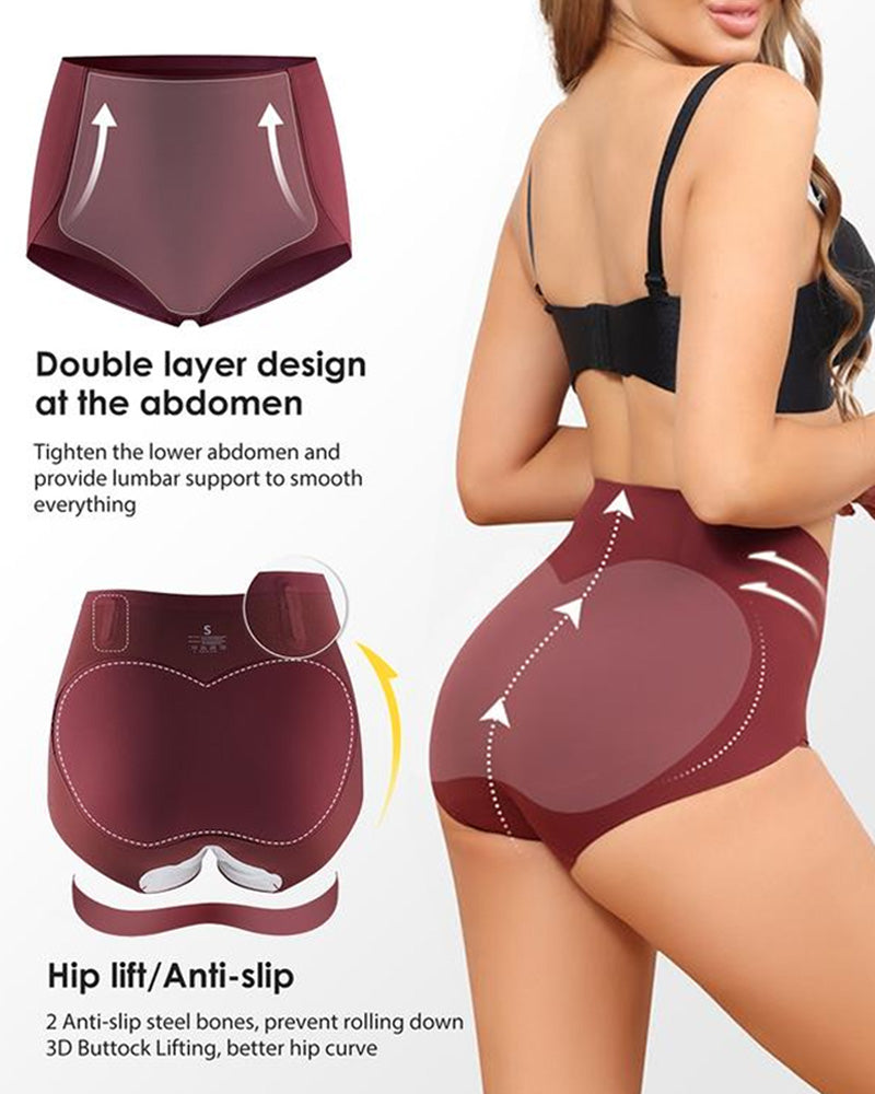 Butt-Lifting Double-Layer High-Waist Shaping Panties