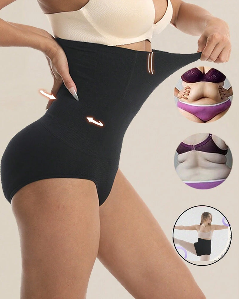 Waist-Slimming High-Rise Ribbed Butt-Lift Shaping Panties