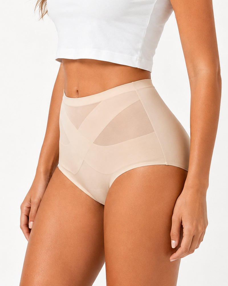 Tummy Control Cross-Compression High-Waist Seamless Briefs Secondary image