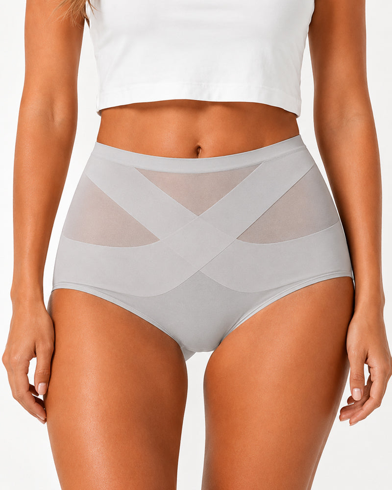 Tummy Control Cross-Compression High-Waist Seamless Briefs