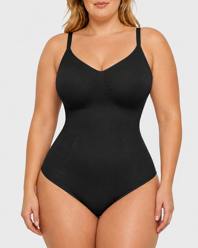 Deep V Tummy Control Seamless Easy-to-Wear Bodysuit Shaper