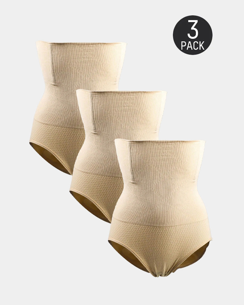 Waist-Slimming High-Rise Ribbed Butt-Lift Shaping Panties