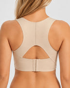 Front Closure Cross Back Wireless Posture Seamless Support Bra