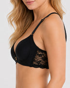 Front Closure Lace Racerback Wireless Bra