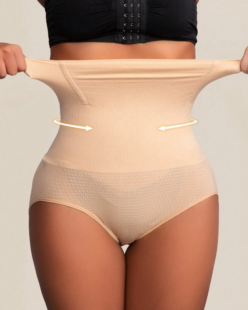 Waist-Slimming High-Rise Ribbed Butt-Lift Shaping Panties