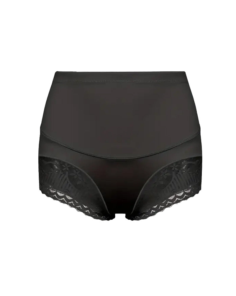 Tummy Control High-Waist Lace Panel Shaping Briefs